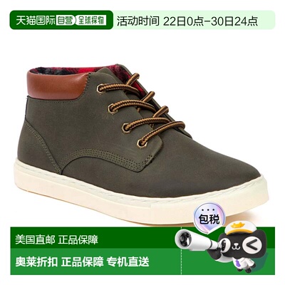 自营Youth Deer Stags Warren Sneaker Dark Green Round Toe Lac