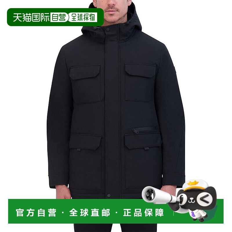 自营Kenneth Cole Oxford Parka - black 美国奥莱直发