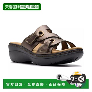 1h可退 【美国直邮】clarks 女士 凉鞋新款坡跟