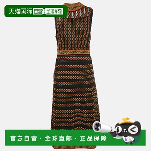 自营M Missoni Multicolor Patterned Knit Sleeveless Midi Dres