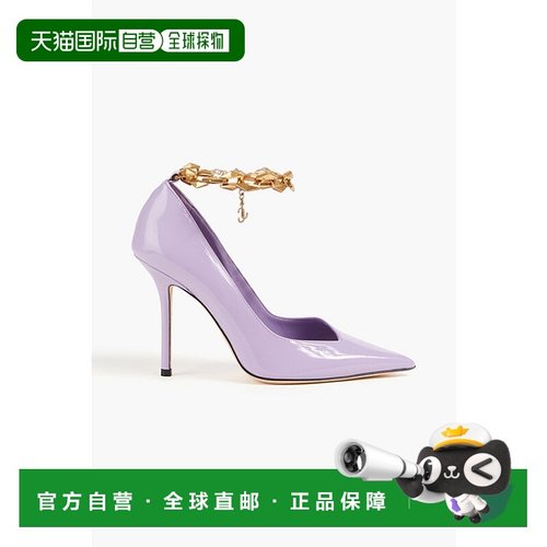 1h可退 香港直邮潮奢 Jimmy Choo 周仰杰 女士 漆皮浅口鞋 DIAMON