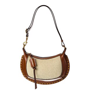 自营Isabel Bag bro Raffia Hobo Moon Oskan Marant Leather