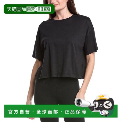 自营Sweaty Betty Essential Cropped T-Shirt - black 美国奥莱