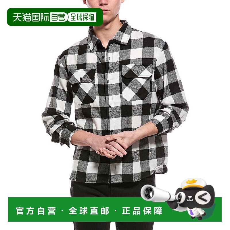 自营American Stitch Plaid Shirt - black 美国奥莱直发