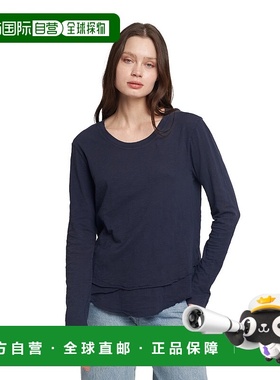 自营 wilt长袖仿毛皮生麻T恤-深午夜 美国奥莱直发宽松时尚上衣