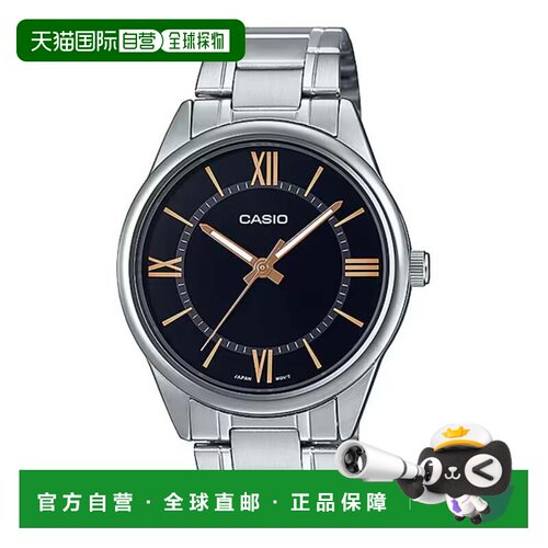 自营Casio Men’s Silver Stainless Steel Watch with Black Dia