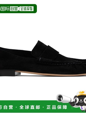 1h可退 香港直邮潮奢 The Row 女士 黑色 Soft Suede 乐福鞋 F162