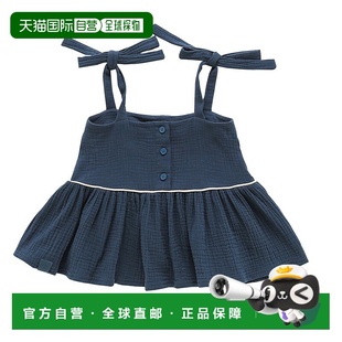 海军蓝 自营 系带上衣 Peplum 美国奥莱直发 omamiminiBaby