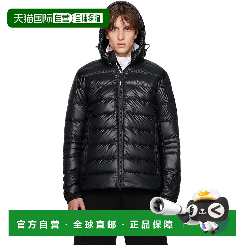 1h可退 香港直邮潮奢 Canada Goose 加拿大鹅 男士 黑色 Crofton