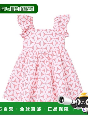 自营Janie and Jack花朵小垂袖连衣裙-粉红色 美国奥莱直发