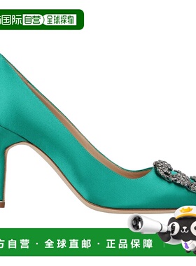 自营Manolo Blahnik Hangisi 090泵绿色-绿色 美国奥莱直发高跟鞋
