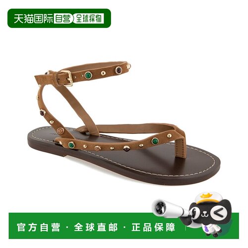 自营Rebecca Minkoff Jamie山羊皮凉鞋-胡桃木 美国奥莱直发