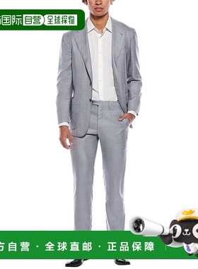 自营Kiton 2pc Cashmere, Linen, & Silk-Blend Suit - gray 美国