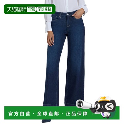自营NYDJ Teresa Midnight Breeze Wide Leg Jean - blue 美国奥