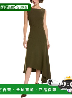 自营Michael Kors Collection Wool-Blend Sheath Dress - green