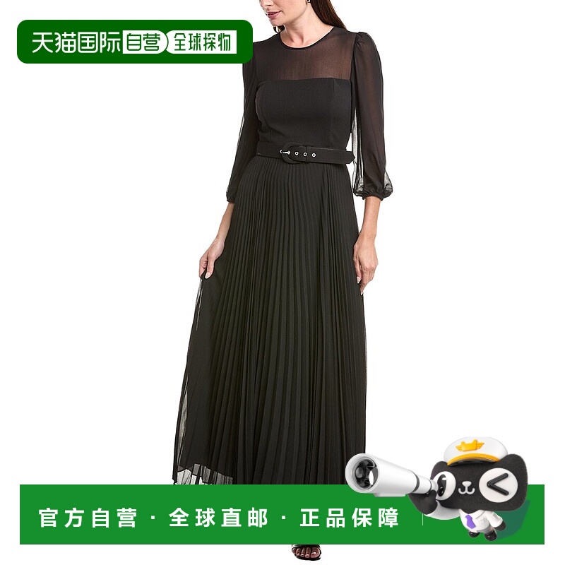 自营Maison Tara Crepe Maxi连衣裙-黑色 美国奥莱直发