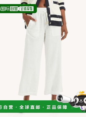 自营Nautica Womens Linen Pant - bright white 美国奥莱直发