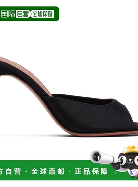 1h可退 香港直邮潮奢 Amina Muaddi 女士 黑色 Alexa Slipper 95