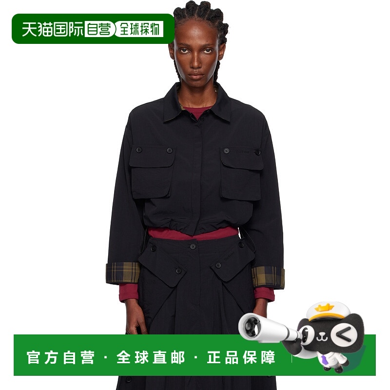 1h可退 香港直邮潮奢 Barbour 巴伯尔 女士 黑色 Klara 衬衫 LSH1