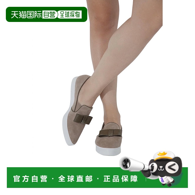 自营 all blackWomen's Tux Bow Sneakers In Taupe - taupe 美国