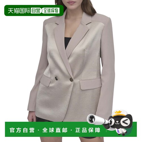 自营DKNY Open Back Blazer - purple 美国奥莱直发外套