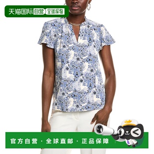 自营 Nanette Nanette Lepore飘逸袖衬衫-蓝色 美国奥莱直发