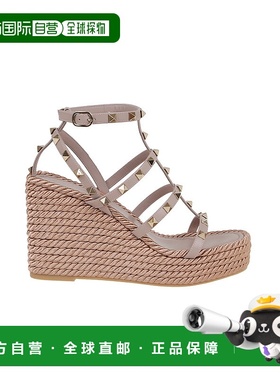 【99新未使用】香港直邮Valentino Rockstud 坡跟凉鞋 VW2S0F95BA