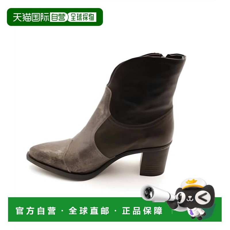 自营 casta黑色/青灰色扭纹组合高跟靴 - 黑色/青灰色 美国奥莱直