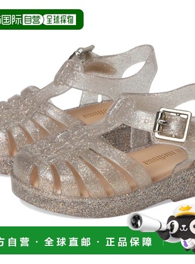 自营Mini Melissa Possession Shiny BB Sandals Girls Beige Gli