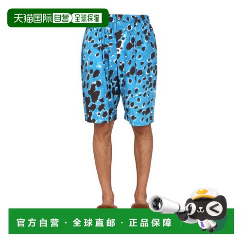自营marniBermuda Shorts With Pop Dots Print - blue 美国奥莱