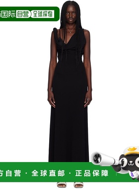 1h可退 香港直邮潮奢 TOTÊME 女士 黑色 Twist Drape 连衣裙 243W