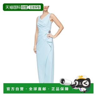 美國(guó)直郵alex 女士 連衣裙修身 緊身半身裙流蘇荷葉邊 evenings