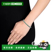 Mimi Max TGW 925 心形人造翡翠网球手链 自营 纯银