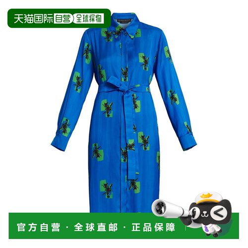自营 marina rinaldiDRAVENNA-矢车菊蓝 美国奥莱直发连衣裙