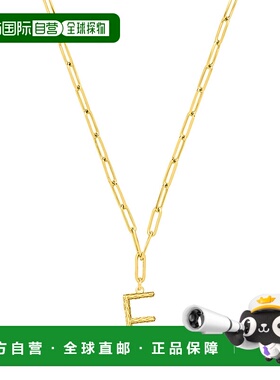 sterling foreverBraided Initial Pendant Necklace - gold-f 【