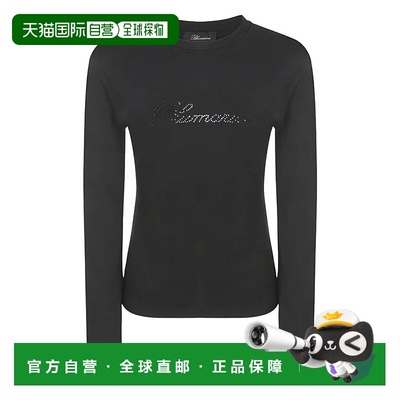 自营blumarineCotton T-Shirt With Logo Embroidery Detail - bl