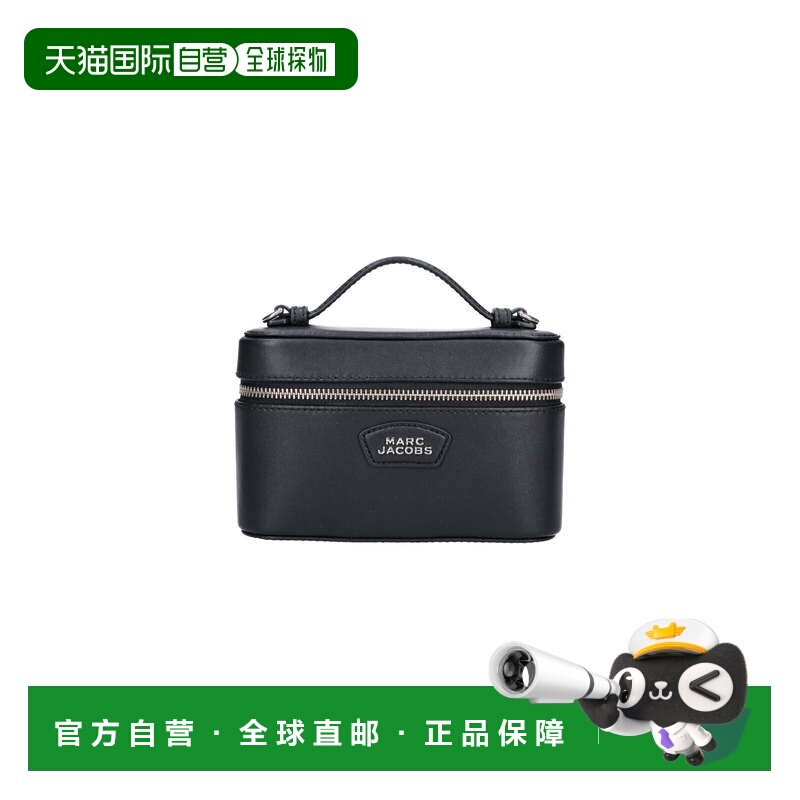 自营marc jacobs黑色化妆包皮革包-黑色 美国奥莱直发