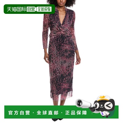 自营Anne Klein Printed Midi Dress - purple 美国奥莱直发