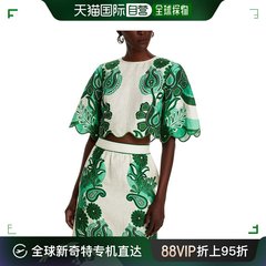 【美国直邮】farm rio 女士 衬衫圆领亚麻印花进口