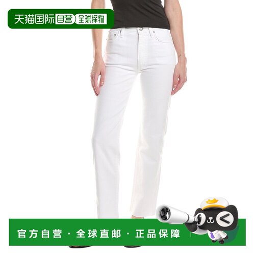 自营rag & bone Harlow脚踝牛仔裤-白色 美国奥莱直发直筒裤
