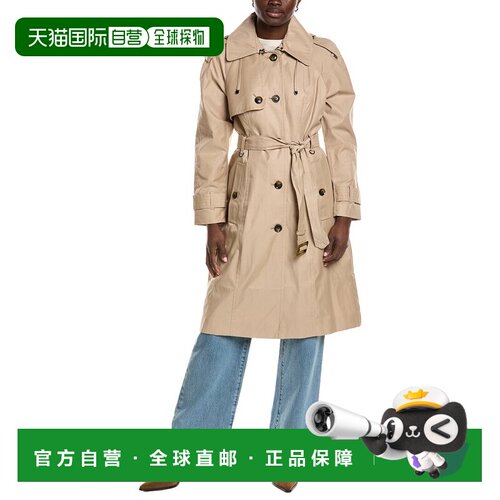 自营London Fog长款风衣-灰色 美国奥莱直发