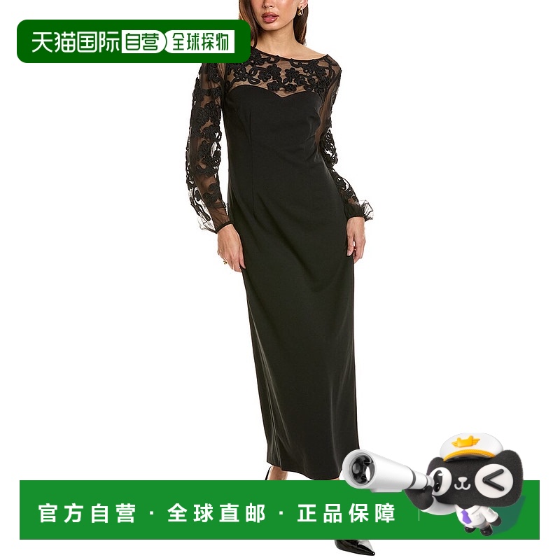 自营 js collectionsJS系列Sammi Soutache礼服-黑色 美国奥莱直