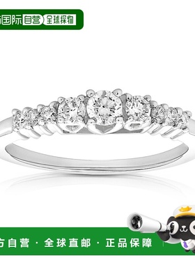 自营 vir jewels2/5 克拉钻石 3 石戒指 14K 白金 - 白色 美国奥