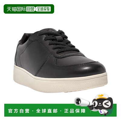 自营FitFlop Leather Sneaker - black 美国奥莱直发运动鞋男鞋