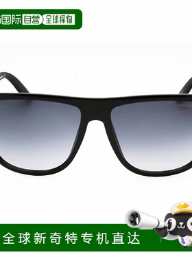 自营 carrera男士 5003 太阳镜，哑光亮黑色/深灰色渐变色 - 哑光