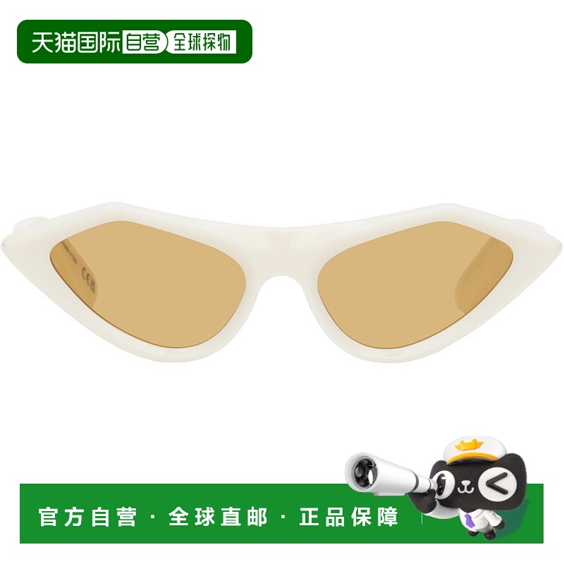 1h可退 香港直邮潮奢 Marni 玛尼 男士 白色 Tikbarri 太阳镜 9G3