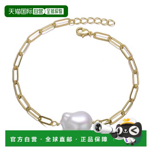 自营geneviveSterling Silver 14k Gold Plated with White Fresh