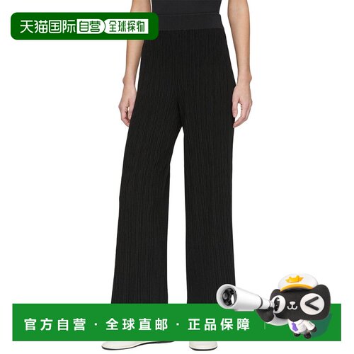 自营Lafayette 148 New York Ottoman针法针织丝质混纺裤子-黑色