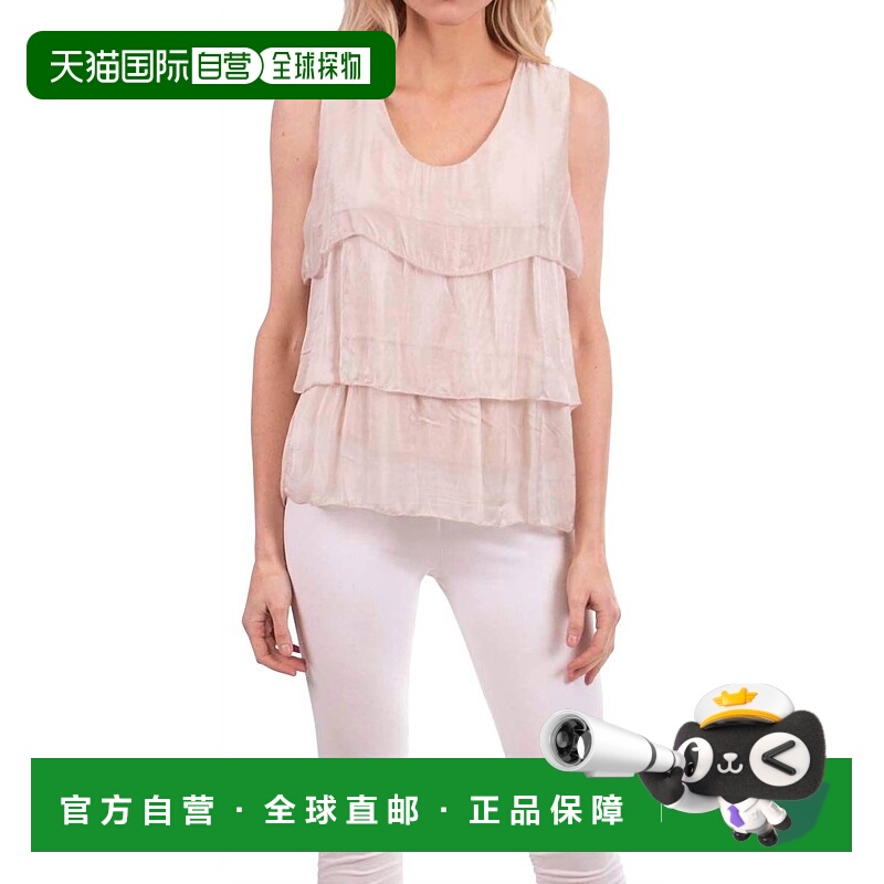 自营gigi modaBrenta Scoop Neck Tank Top In Cream - cream 美