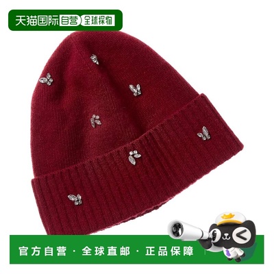 自营Portolano Scattered Stones Cashmere Beanie - red 美国奥